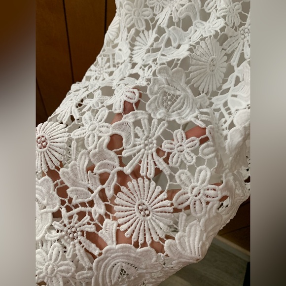 NWT Lulu’s white lace floral mini dress size small - Picture 5 of 11